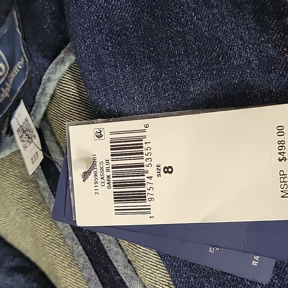 NWT Polo Ralph Lauren Denim Blazer Single Breasted Dark Nelle Wash - Picture 6 of 11